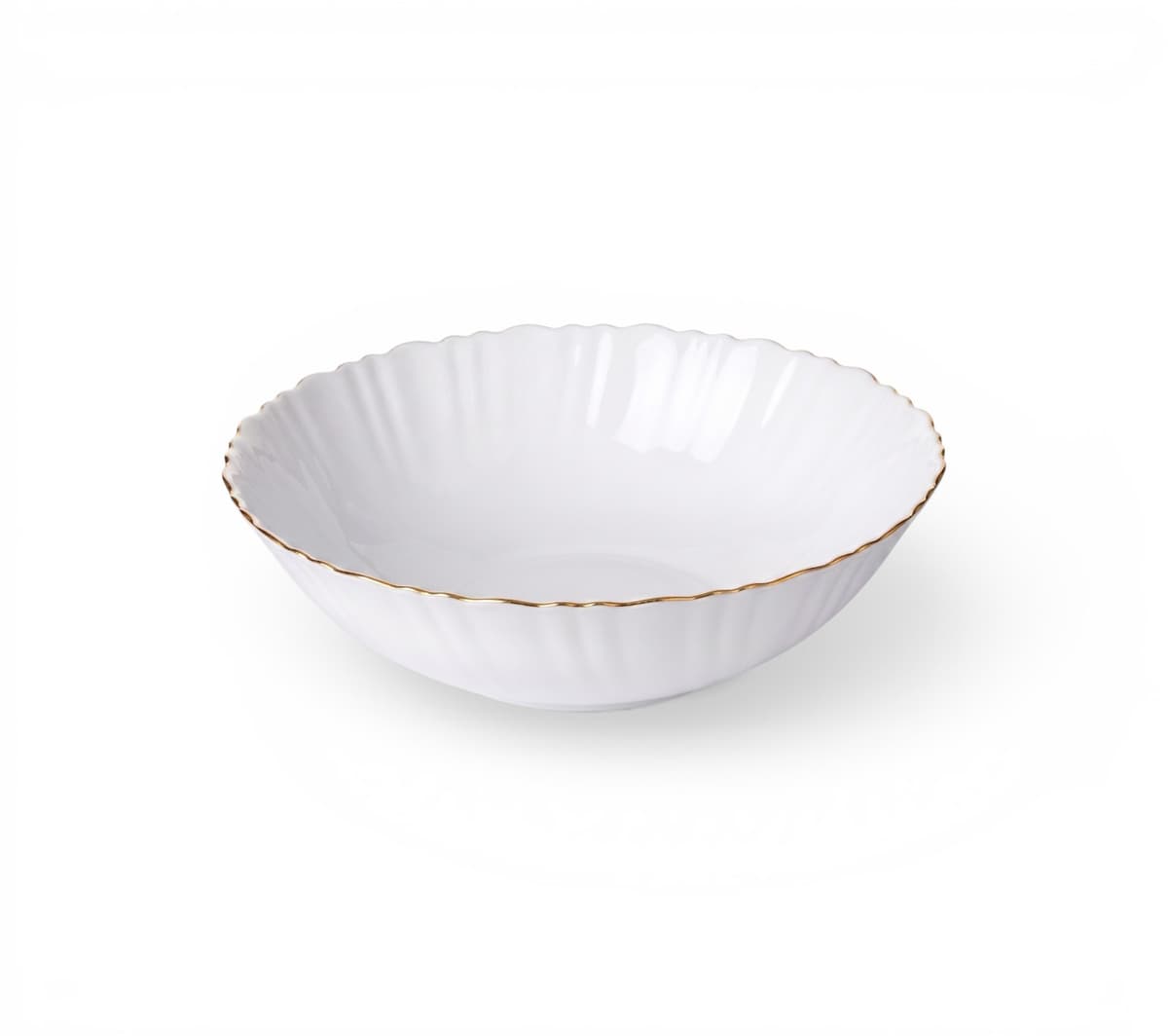 Салатник керам. 6" біла золотий кант №30134-00/S&T — купити | Канцелярський Сад