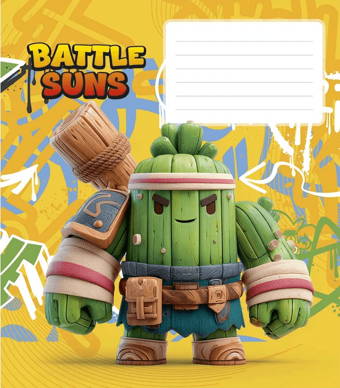 Зошит 12арк. кос.лін. Школярик "Battle Suns" ВД-лак №012-3757C — купити | Канцелярський Сад