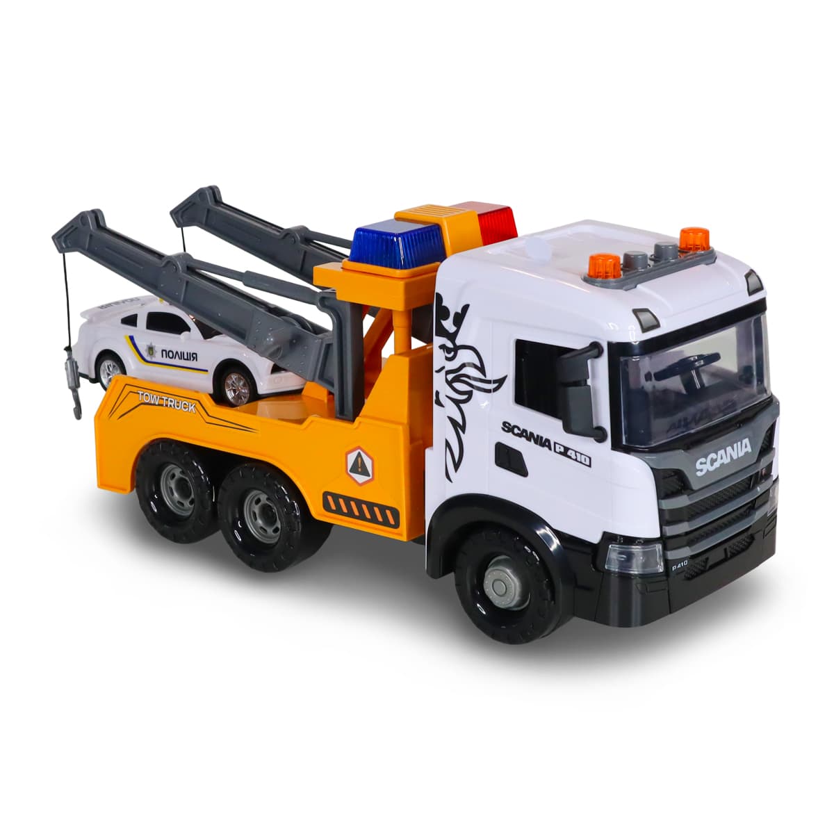 Ігровий набір"Technodriver"SCANIA Евакуатор з машиною поліції(світ.,звук)№3004KS/КіддіСвіт — фото 10