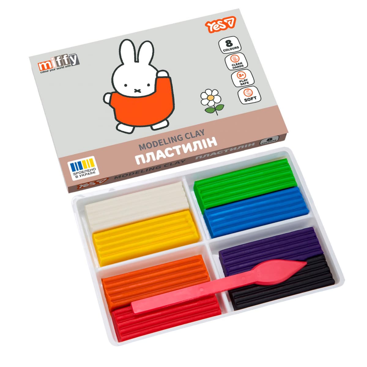 Пластилін "Yes" Miffy 8 кольор. 160гр №540717 — фото 6