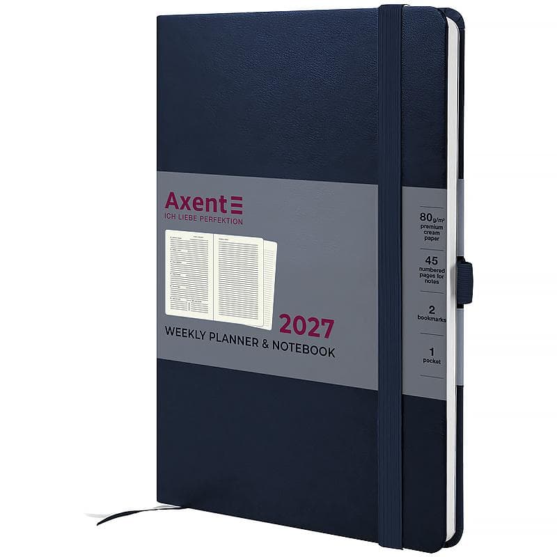 Щотижн. А5 "Axent" дат2027 Prime Strong синій №8507-27-02-A — фото товару | Канцелярський Сад