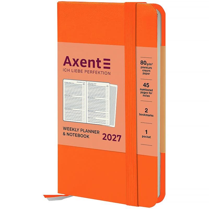Щотижн. А6 "Axent" дат2027 Pocket Strong помаранчевий №8508-27-64-A — купити | Канцелярський Сад