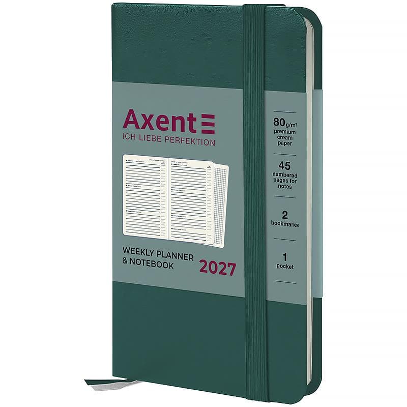 Щотижн. А6 "Axent" дат2027 Pocket Strong малахітовий №8508-27-31-A — купити | Канцелярський Сад