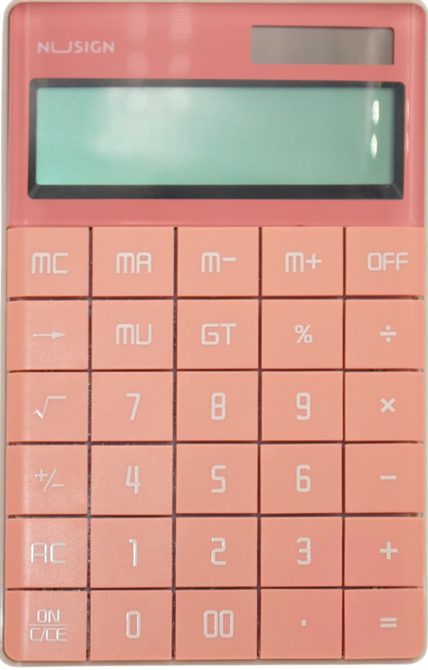 Калькулятор "Deli" №NS041 (12-розряд.) 165х103х12,5мм рожевий — купити | Канцелярський Сад