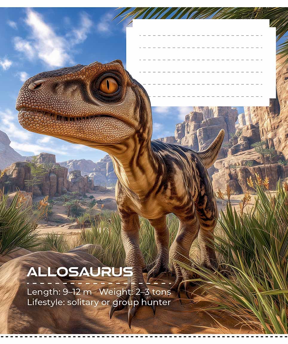 Зошит 24арк. кліт. Школярик "Dinosaurs" ВД-лак №024-3753K — фото 4