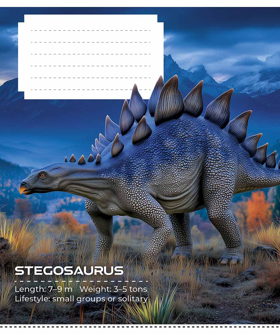 Зошит 24арк. лін. Школярик "Dinosaurs" ВД-лак №024-3753L — фото 6