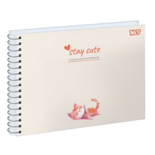 Альбом для малюв. на пруж. 20/100 А4 з перфор. Stay cute №130627/Yes — купити | Канцелярський Сад