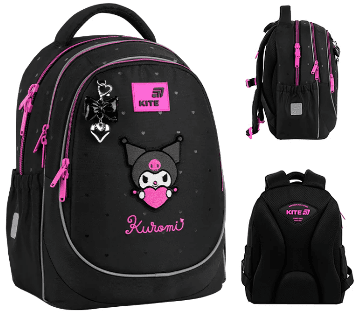 Рюкзак "Kite" Education Kuromi 3від. 2карм. №HK26-700M — купити | Канцелярський Сад