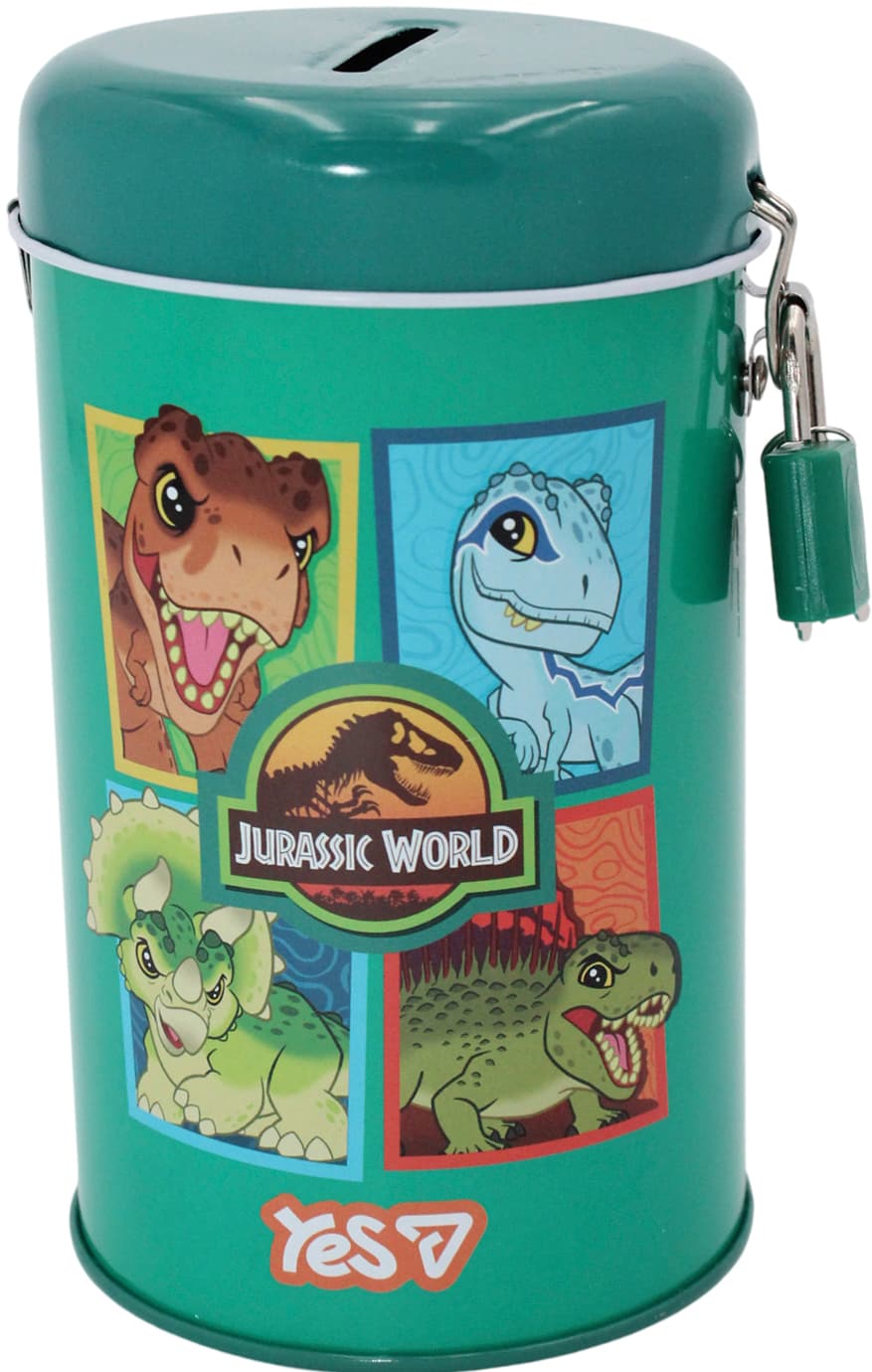 Скарбничка метал. "Yes" Jurassic World 13х7,6см №709039 — купити | Канцелярський Сад