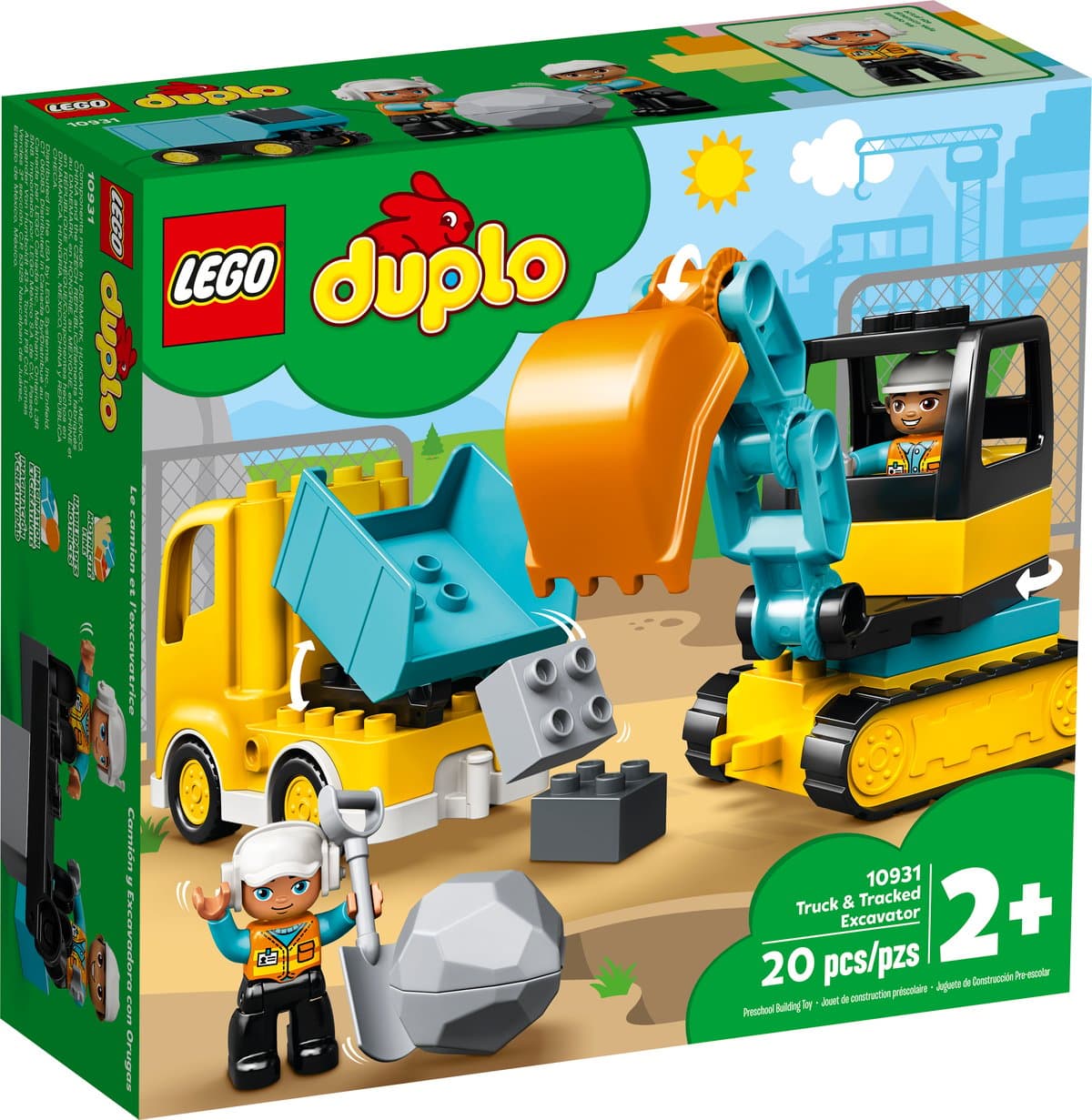 Конструктор "LEGO" DUPLO Вантажівка та гусеничний екскаватор 2+ №10931 — фото 4