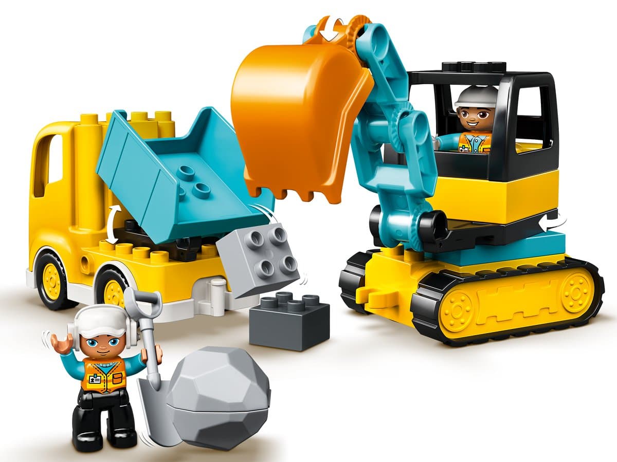 Конструктор "LEGO" DUPLO Вантажівка та гусеничний екскаватор 2+ №10931 — фото 7