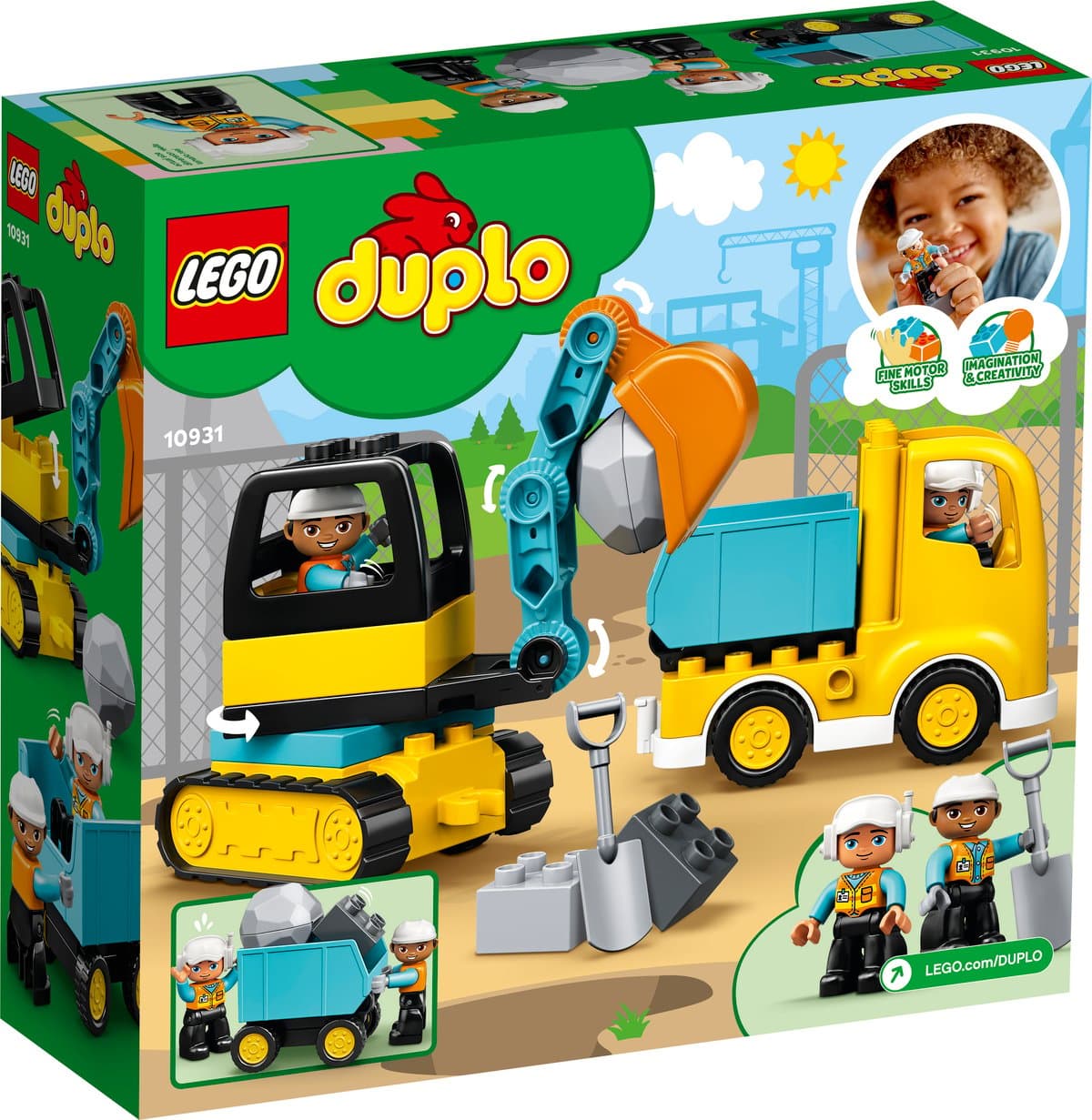 Конструктор "LEGO" DUPLO Вантажівка та гусеничний екскаватор 2+ №10931 — фото 8