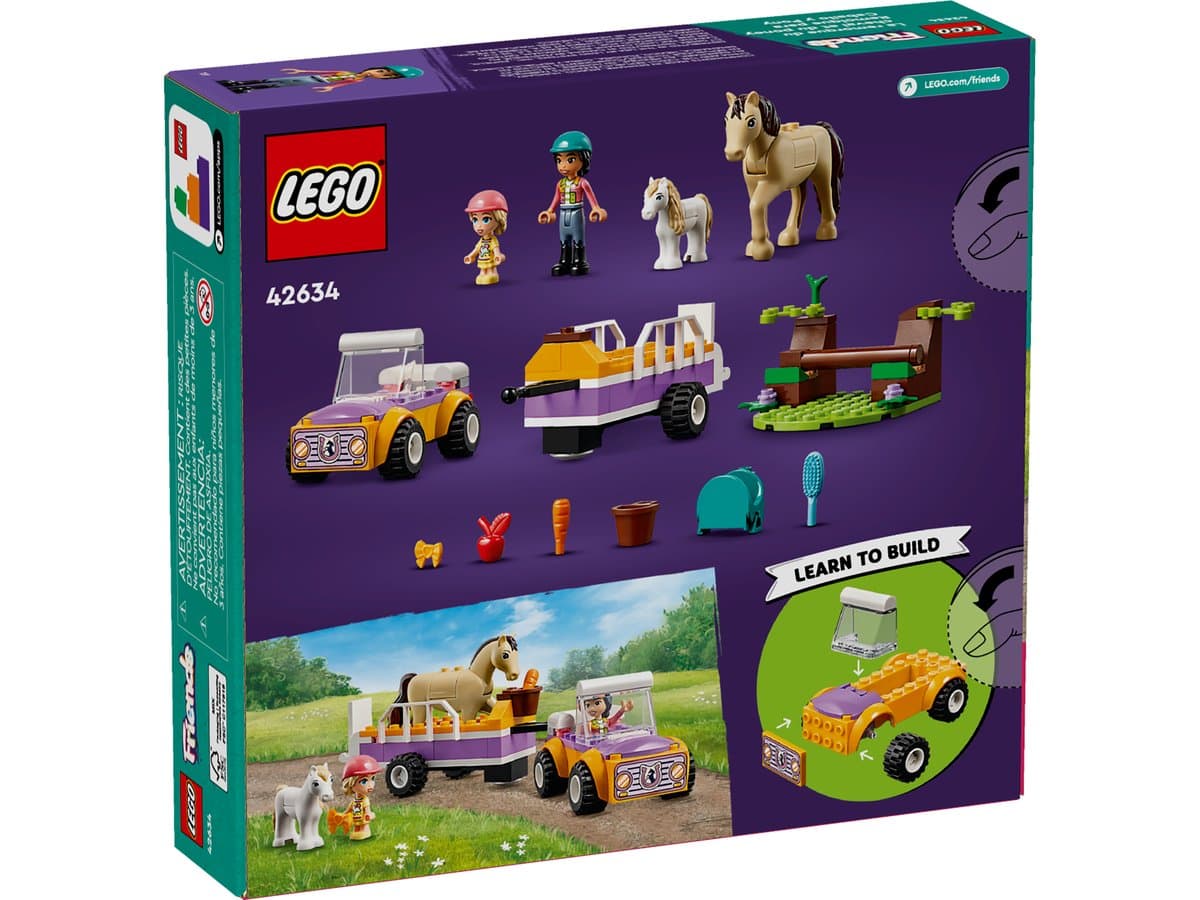 Конструктор "LEGO" Friends Причіп для коня й поні 105 дет. №42634 — фото 6