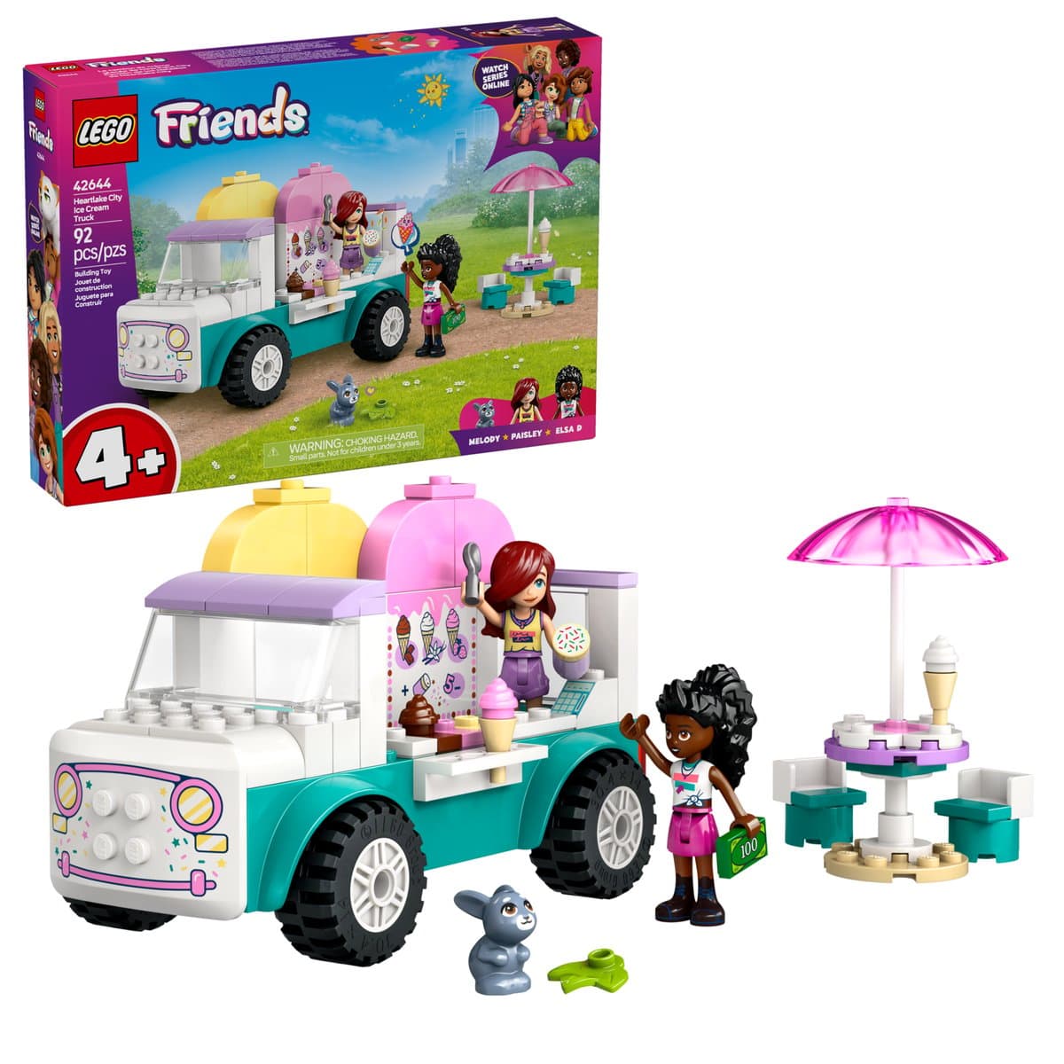 Конструктор "LEGO" Friends Хартлейк-Сіті. Фургон із морозивом №42644 — фото 5