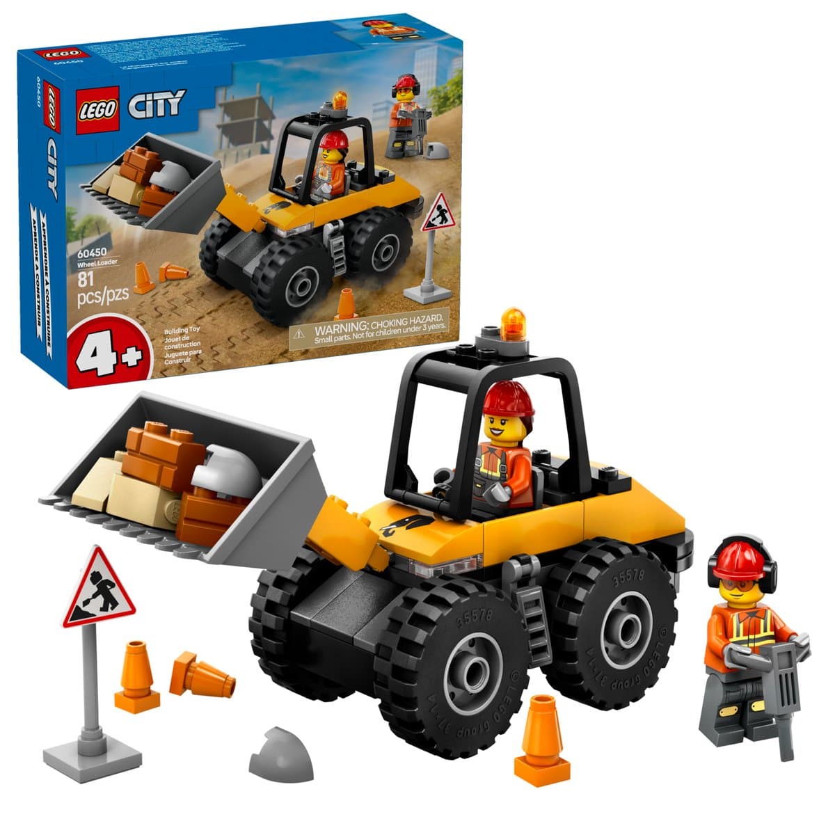 Конструктор "LEGO" City Жовтий будівельний автонавантажувач №60450 — фото 4