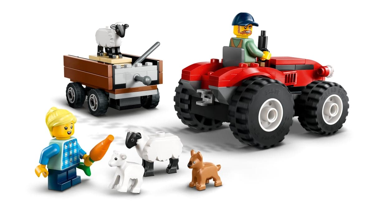 Конструктор "LEGO" City Червоний фермерський трактор із причепом і вівцями №60461 — фото 14
