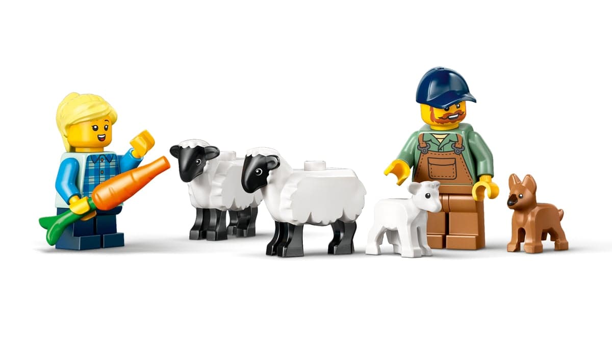 Конструктор "LEGO" City Червоний фермерський трактор із причепом і вівцями №60461 — фото 15