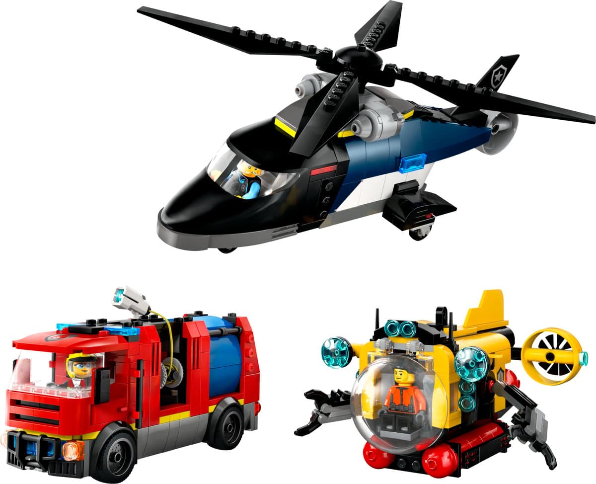 Конструктор "LEGO" City Ремікс вертольотів, пожежних машин і підводних човнів №60462 — фото 4