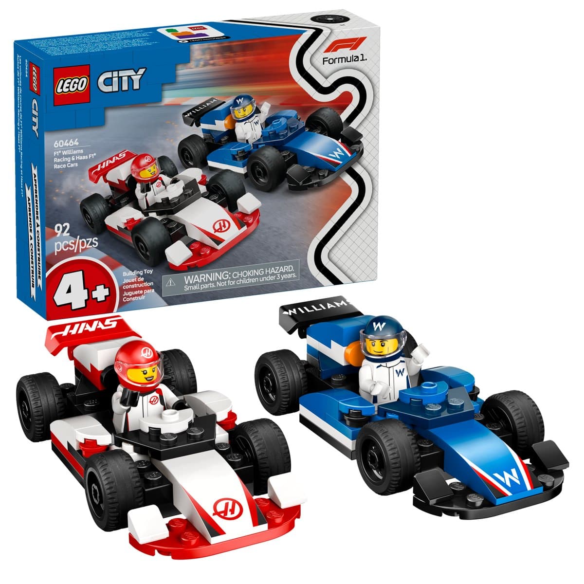 Конструктор "LEGO" City Автомобілі для перегонів F1®командWilliamsRacing та Haas F1®№60464 — фото 5