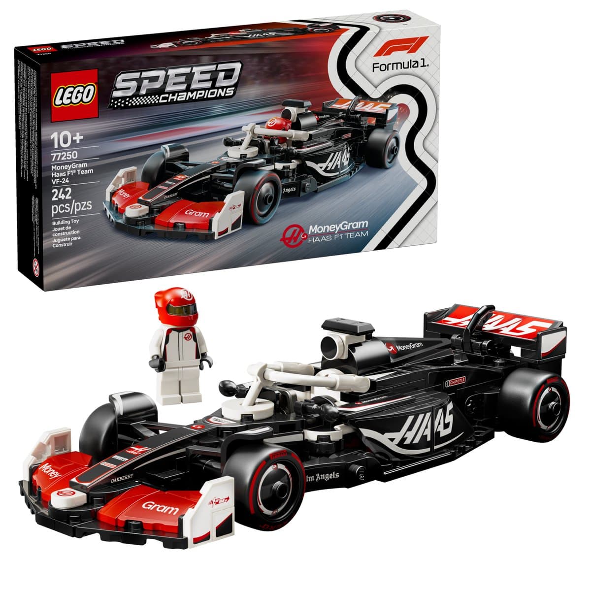 Конструктор "LEGO" Speed Champions MoneyGram Haas F1® Team VF-24 Race Car №L77250 — фото 4