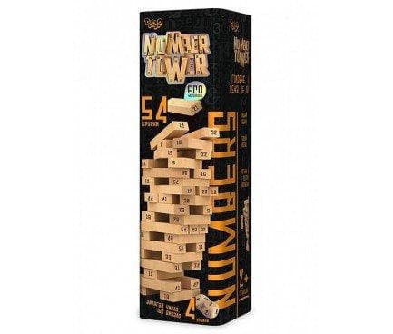 Гра Вежа "Number Tower" укр. №NT-01U/DankoToys — фото товару | Канцелярський Сад