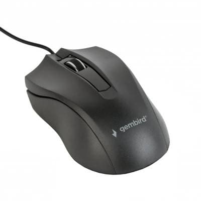 Мишка GEMBIRD MUS-3B-02 Black USB — фото товару | Канцелярський Сад