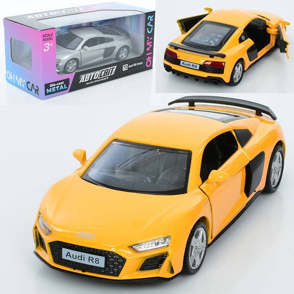 Машина метал. інер-а, "Автосвіт" Audi R8 2019 12см,гумові колеса,відчин. двері №AS-3113 — купити | Канцелярський Сад