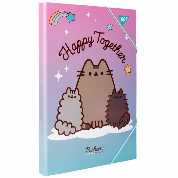 Папка для праці А4 "Yes" №500236 "Pusheen" на рез. картон — купити | Канцелярський Сад