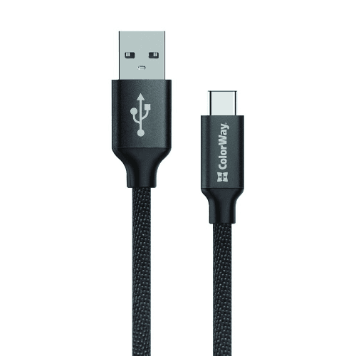 Кабель USB > Type-C Colorway CW-CBUC098-BK 3А 1м чорний — купити | Канцелярський Сад