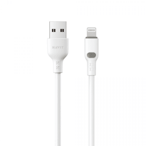 Кабель USB > lightning Havit HV-CB6283 2.4A 1м white — фото товару | Канцелярський Сад