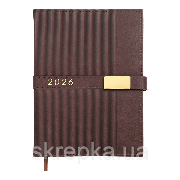 Щоден. А5 "Buromax" дат2027 Leroy коричневий №BM.21145-25 — купити | Канцелярський Сад