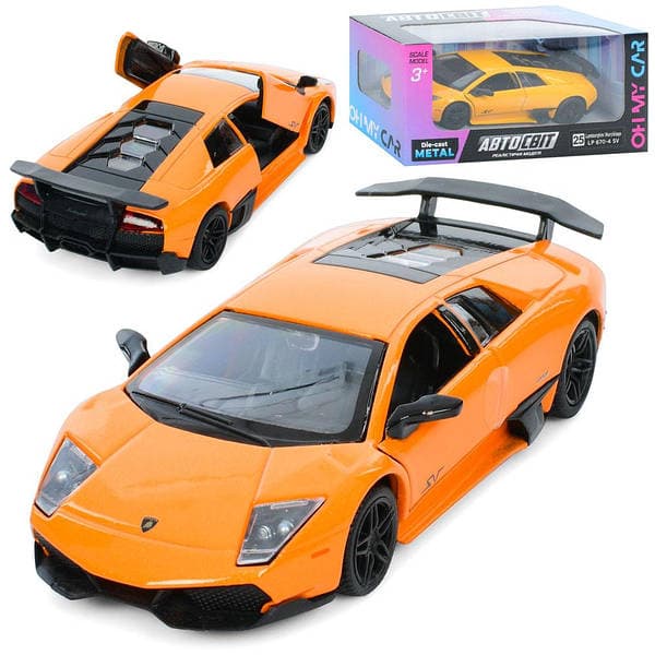 Машина метал. інер-а, "Автосвіт" Lamborghini Murcielago 12,5см №AS-3090 — фото товару | Канцелярський Сад