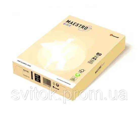 Папір кольор. А4 80г/м Maestro Color Pastell BE66 Vanilla (ванільний) — купити | Канцелярський Сад
