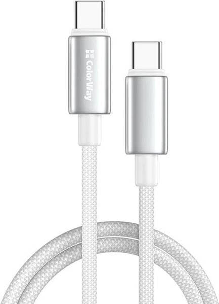 Кабель Type C > Type C Colorway CW-CBPDCC099-WT PD Fast Charging 100W 5А 2м білий — купити | Канцелярський Сад