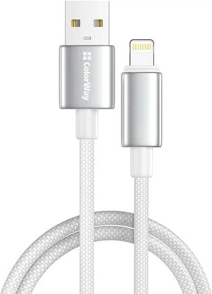 Кабель USB > lihgtning Colorway CW-CBUL099-WT 3А 2м білий — купити | Канцелярський Сад