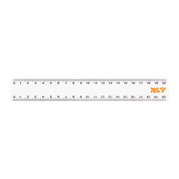 Лінійка пласт. 30см "Yes" Orange Line прозора №370733 — фото товару | Канцелярський Сад