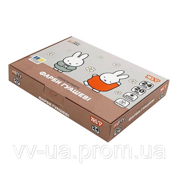 Гуаш "Yes" Miffy 24кольор. 20мл №230448 — фото товару | Канцелярський Сад