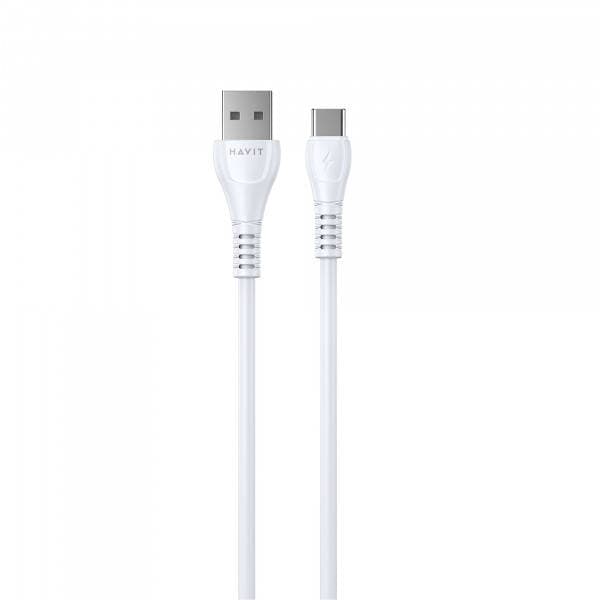 Кабель USB > Type-C Havit HV-CB642C 2.1A 1м white — купити | Канцелярський Сад