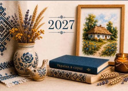 Календар кишеньковий "Український затишок" 2027 двостор. софт тач лам. — фото товару | Канцелярський Сад