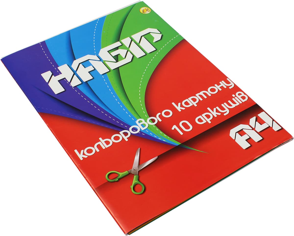 Картон кольор. А4 10арк./Тетрада — купити | Канцелярський Сад