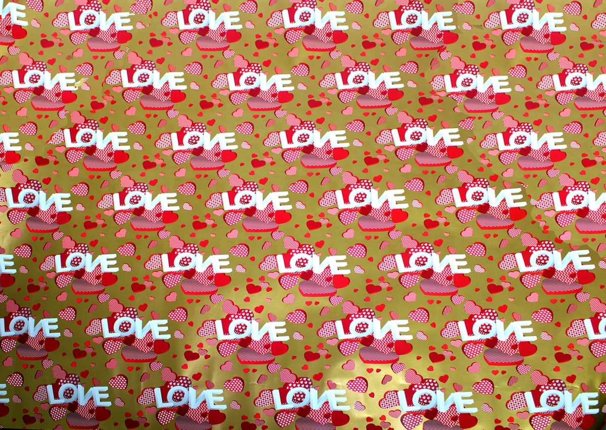 Папір пакувальний 70х100см Love №153/Фоліо — купити | Канцелярський Сад