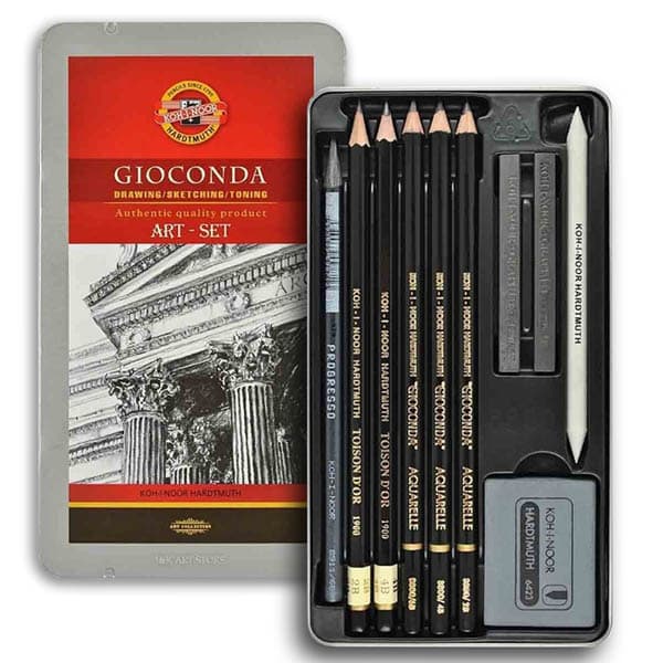 Набір олівців гр. "Koh-i-noor" №8893 Gioconda 10предм.,метал. упак. — купити | Канцелярський Сад