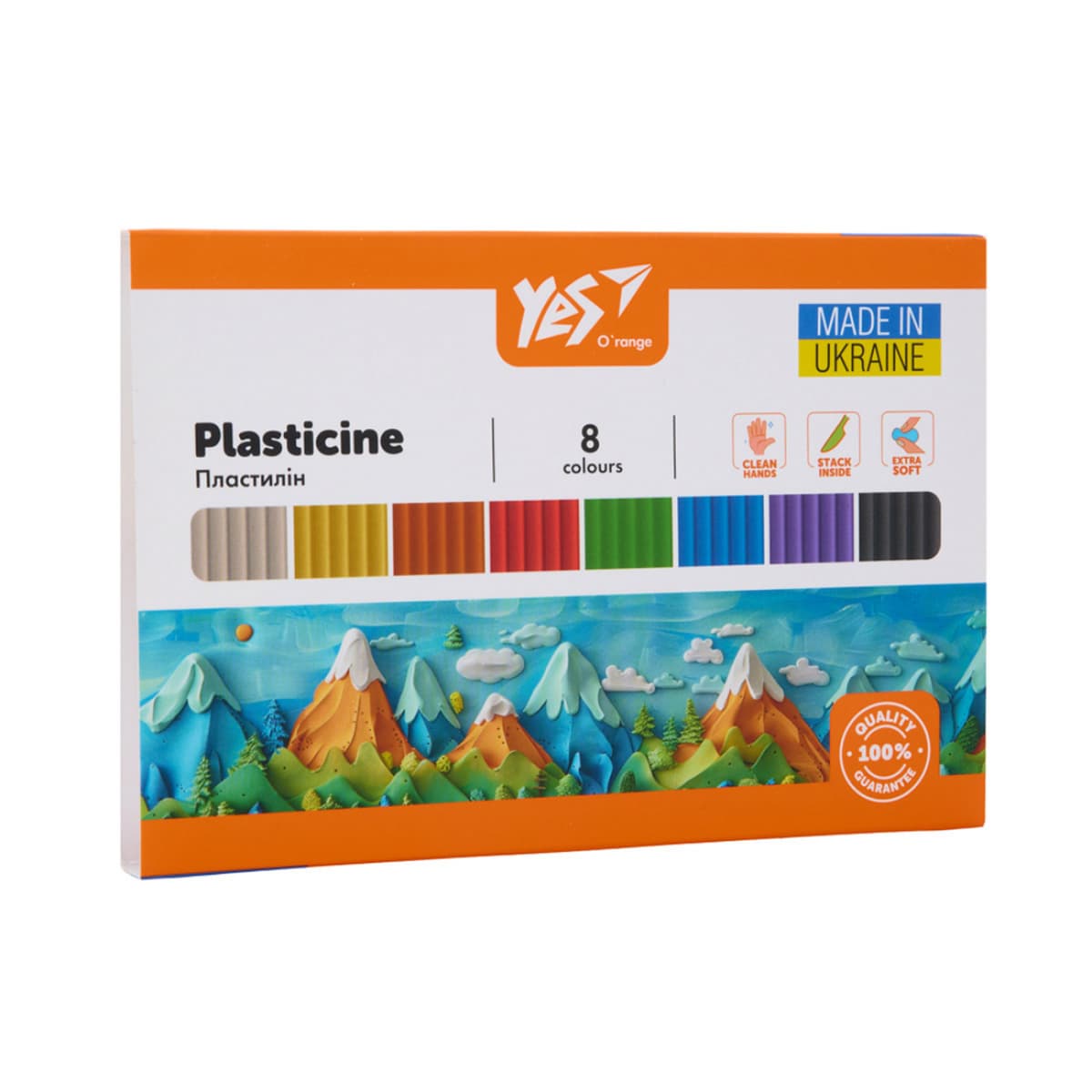 Пластилін "Yes" O'range Line 8 кольор. 160гр №540687 — купити | Канцелярський Сад