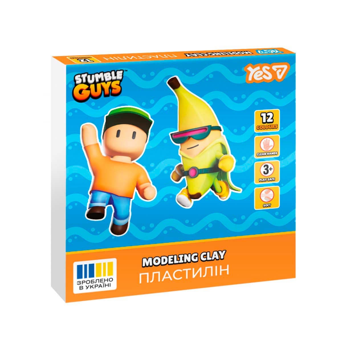 Пластилін "Yes" Stumble Guys 12 кольор. 240гр №540709 — купити | Канцелярський Сад