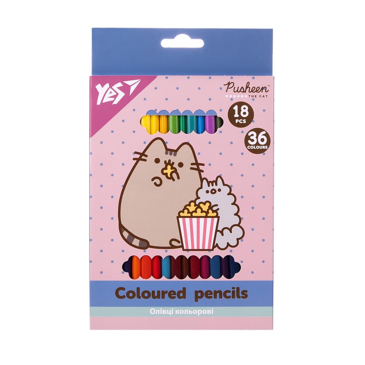 Олівці кольор. 36 кольор./18шт "Yes" №290769 Pusheen — купити | Канцелярський Сад