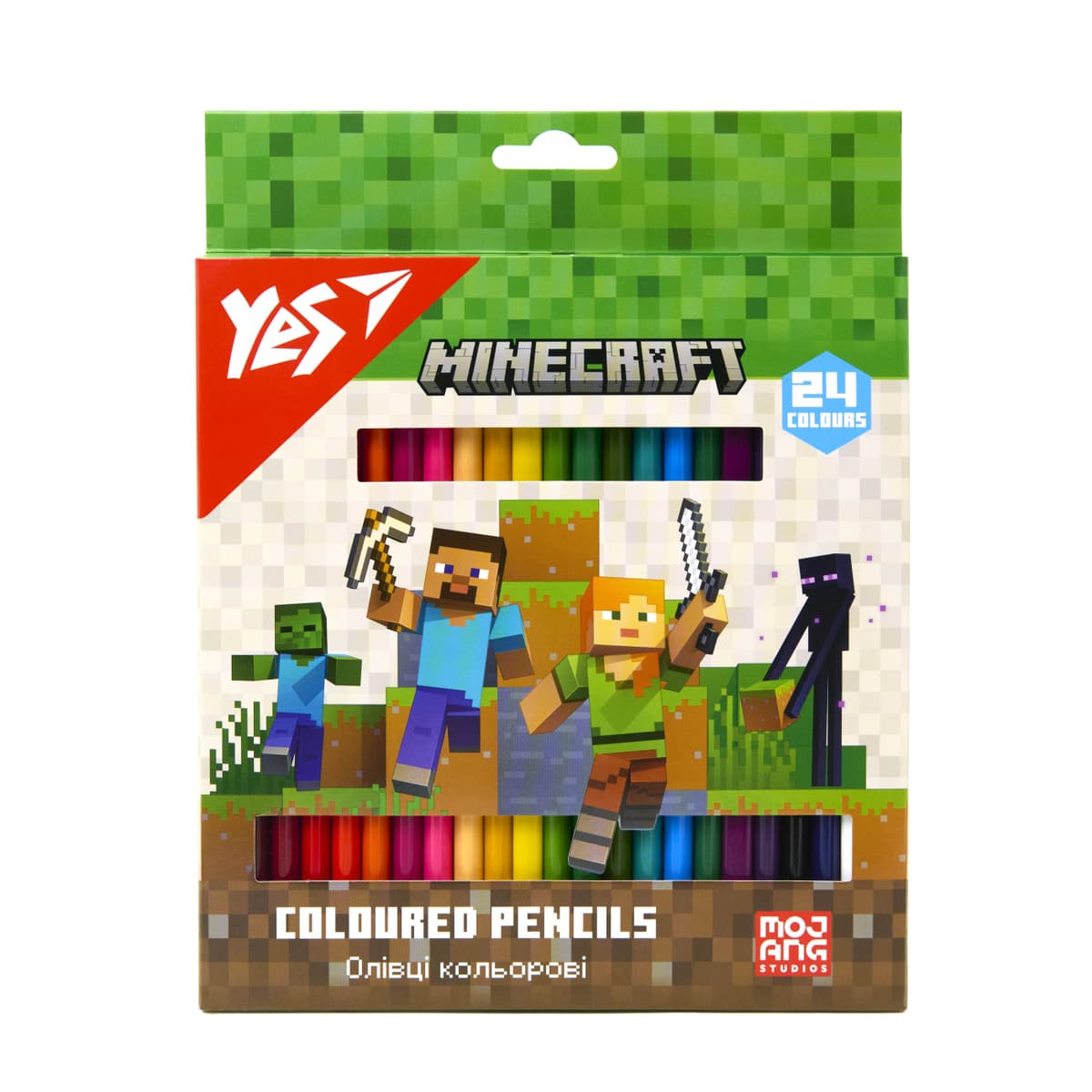 Олівці кольор. 24 кольор. "Yes" №290770 Minecraft — купити | Канцелярський Сад