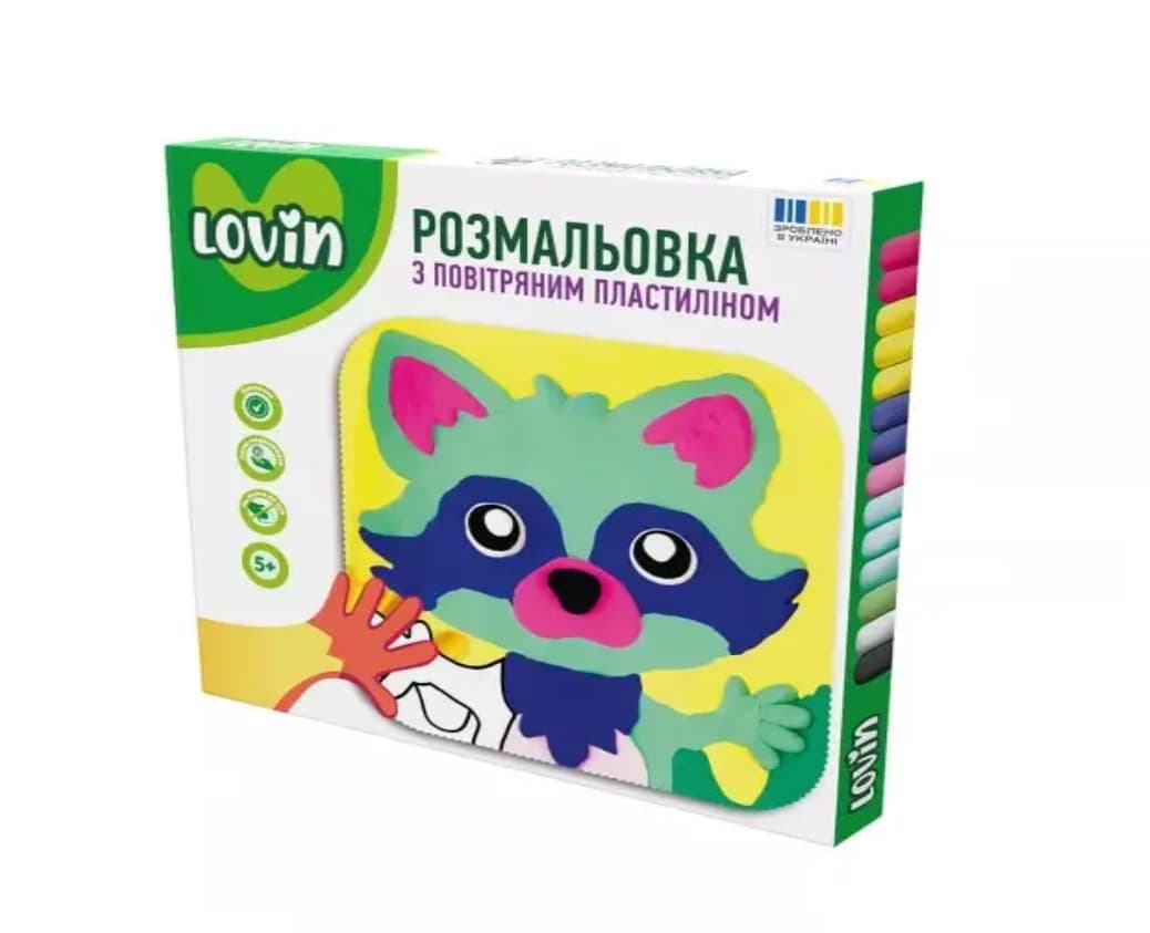 Набір для ліплення "Lovin" Лісові друзі розмальовка з повітряним пластілином №7000220 — купити | Канцелярський Сад