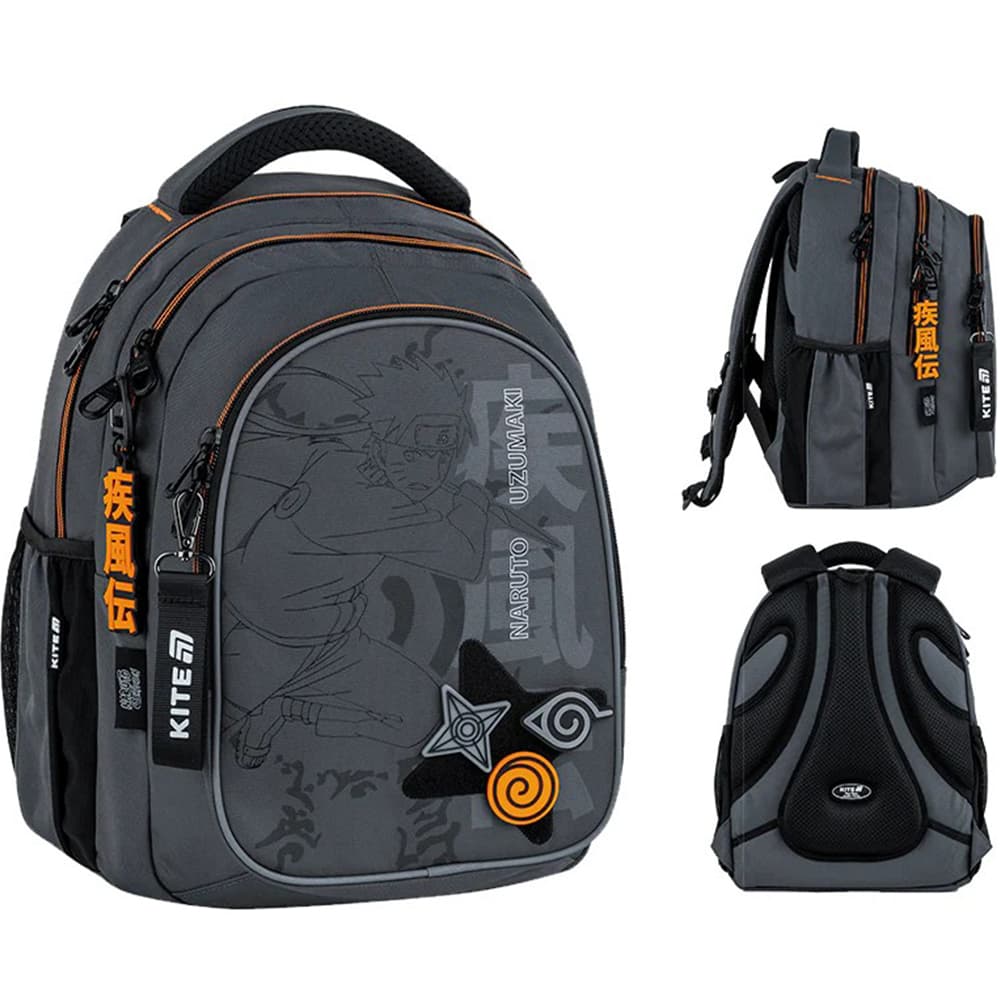 Рюкзак "Kite" Education teens Naruto Shippuden 3від.,3карм. №NR25-8001M — купити | Канцелярський Сад