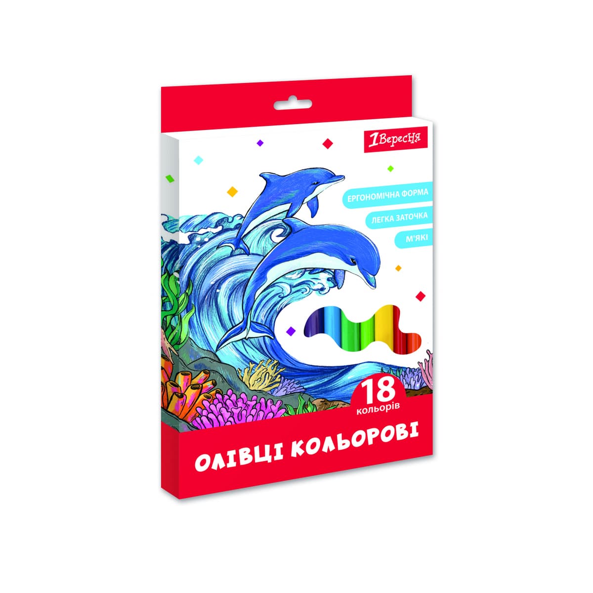 Олівці кольор. 18 кольор. "1В" №290738 Classic — купити | Канцелярський Сад