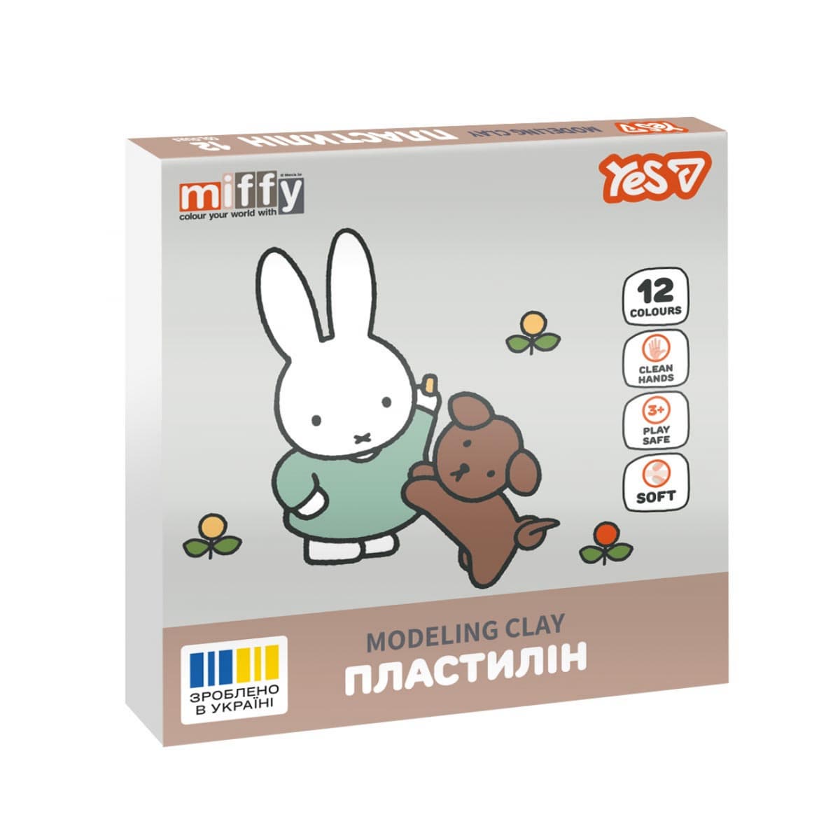 Пластилін "Yes" Miffy 12 кольор. 240гр №540719 — купити | Канцелярський Сад